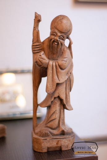 Sculptura in lemn Confucius