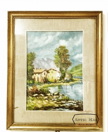 pictura pe panza caserata peisaj italia